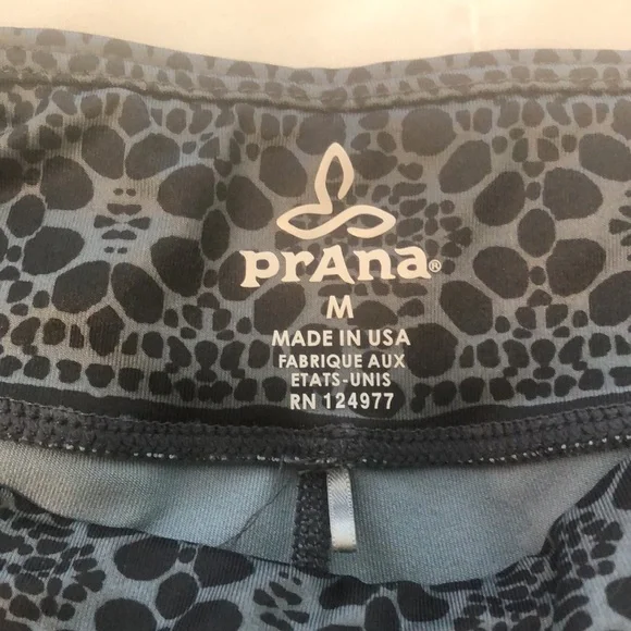 PrAna leggings in a charcoal and black design - Picture 2 of 9